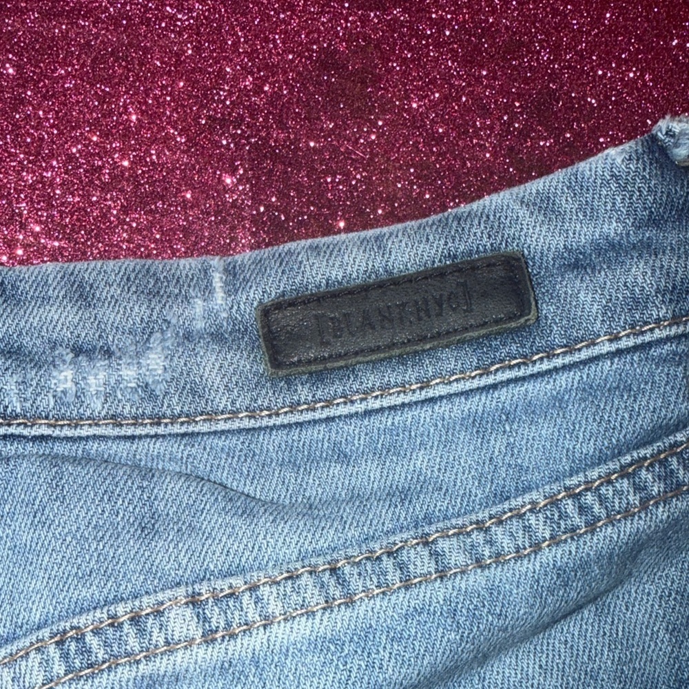Almost Famous Blue Distressed Jean Shorts - Picture 3 of 6